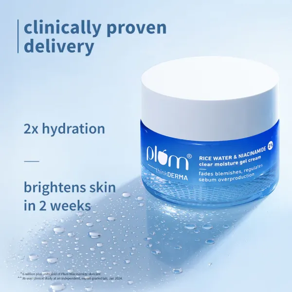 Plum 2% Niacinamide & Rice Water Gel Cream