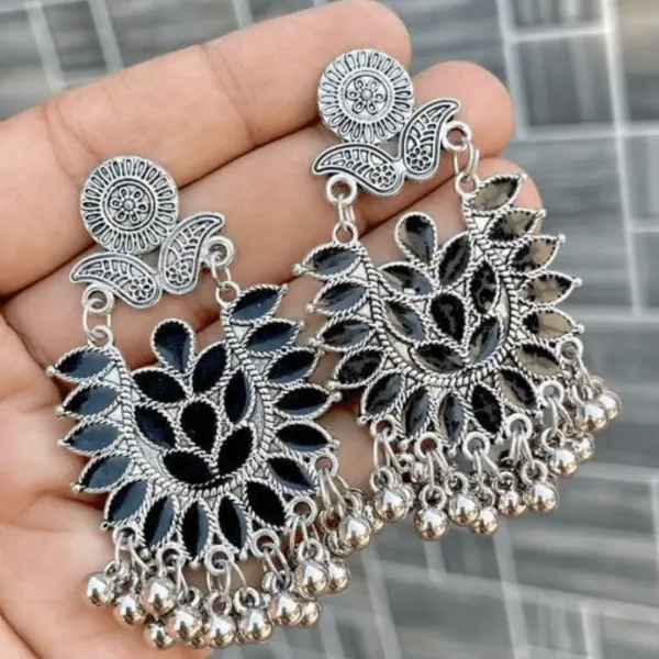 silver earrings
