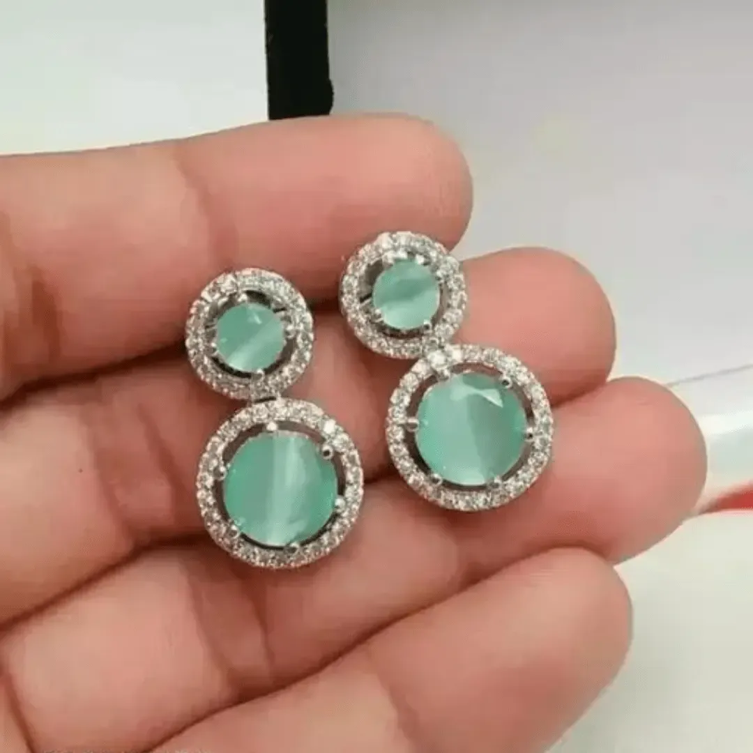 american diamond earrings