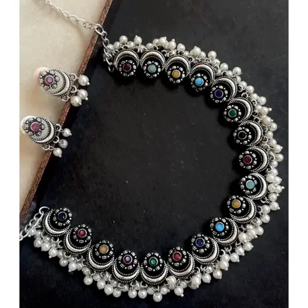 Celestial Bloom Oxidised Jewellery Set