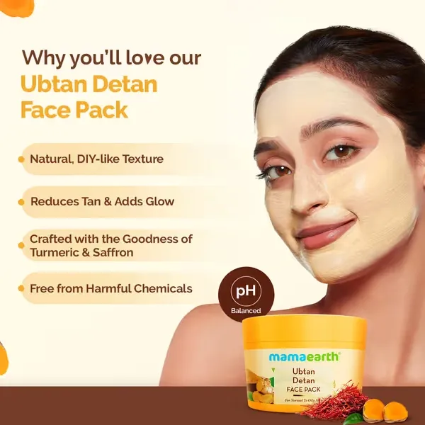 Mamaearth Ubtan Detan Face Pack 2